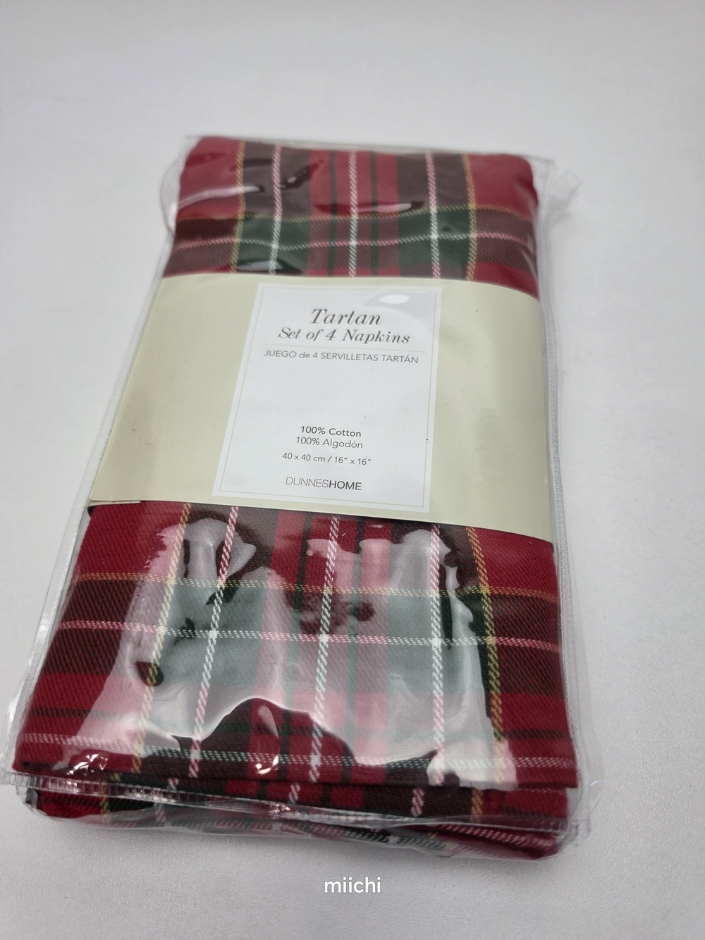 Tartan Cotton Napkins - Red Plaid Set of 4